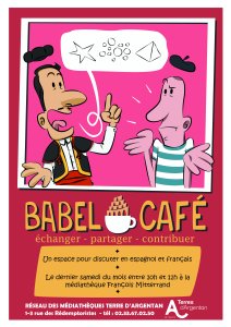 Poster Babel café Vector Spanish Corrigeé