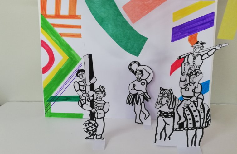 Maquette d’un mini théâtre à la manière de Fernand Léger