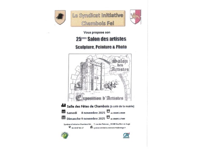 Salon des artistes Chambois Novembre 2025