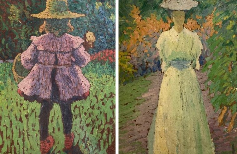 André MARE, Thérèse aux chaussons rouges, vers 1906 et Esquisse pour la Bonne ch