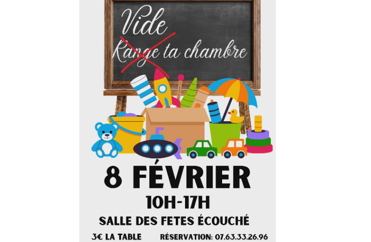 Vide grenier APEL Ecouché-Les-Vallées 8 février 2026 6-8