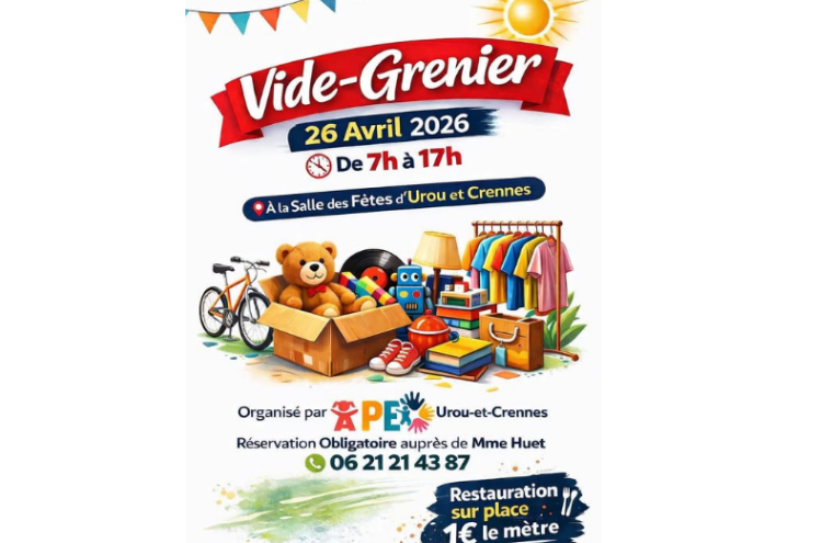 Vide-grenier APE Urou-et-Crennes 6-8