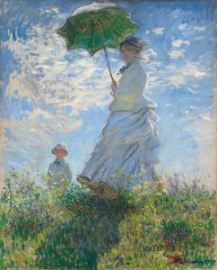 JANVIER La femme à l'ombrelle, Claude Monet 1875 @Courtesy National Gallery of Art, Washington .